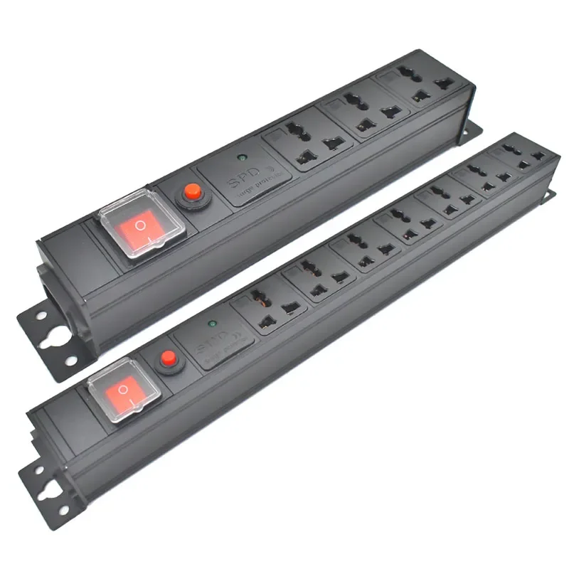 Wall socket C14 port PDU power strip 1-8 Unit 10A Universal output socket Network Cabinet Rack 16A 4000W Surge protection