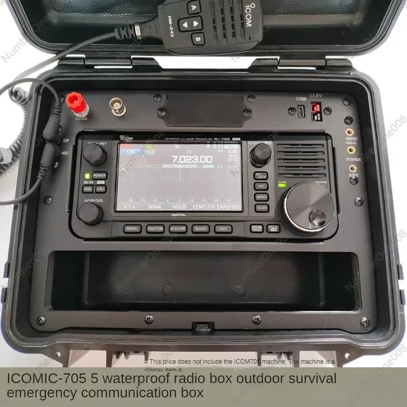 

IC-705 Радиоприставка для выживания на открытом воздухе Коротковолновая катастрофа Аварийная связь Водонепроницаемая металлическая панель Caisson