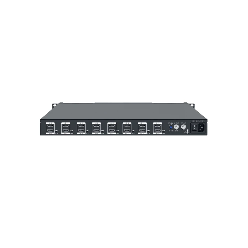 KUNUOMAGIC 16-Channel HD to Analog Modulator TV Converter with for Input and 45-860MHz RF Output (Metal)