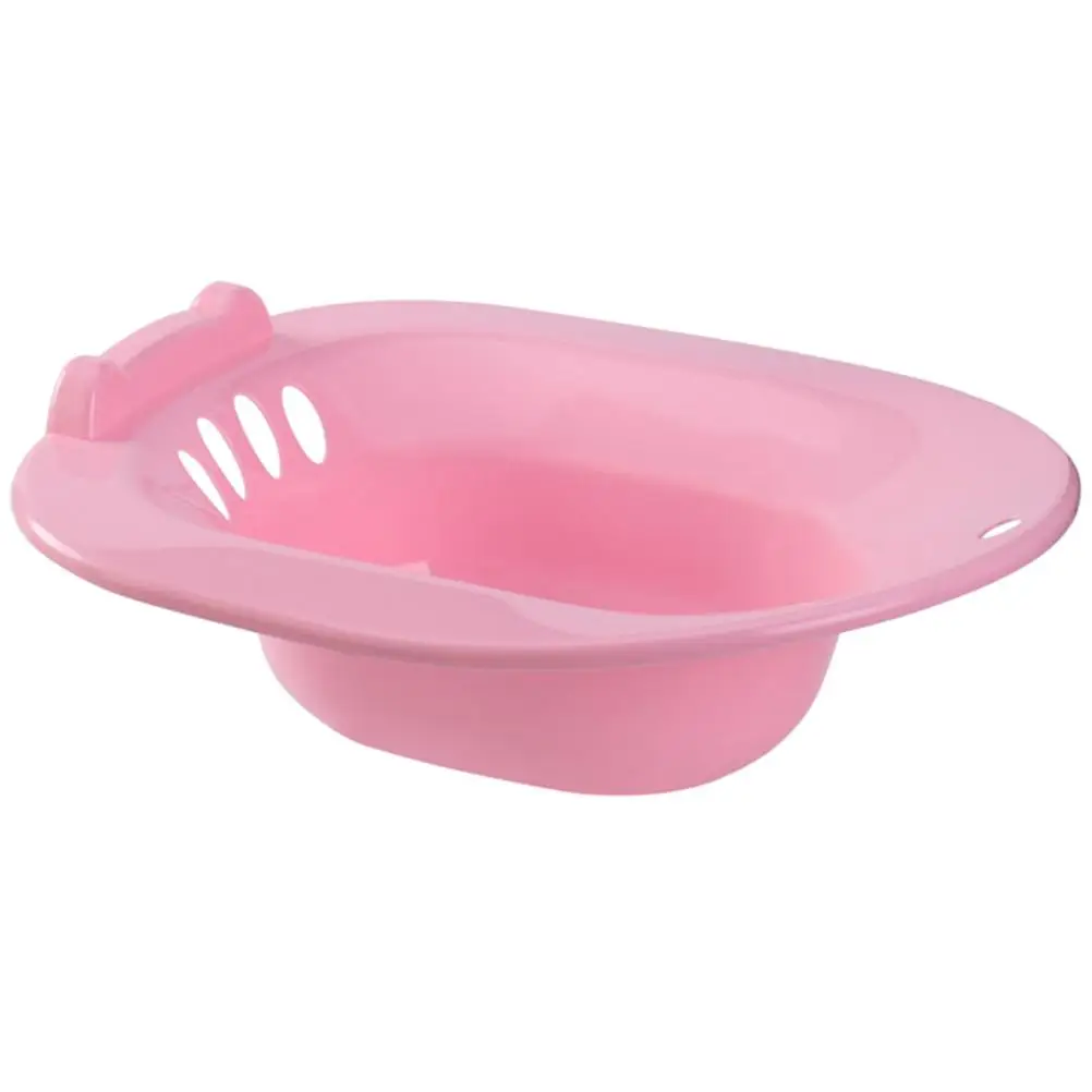 

Sitz Bath Basin Pregnant Women Hemorrhoid Postpartum Care Pink Plastic Bidet Wash Hip Bath Toilet Seat Portable Travel Anti