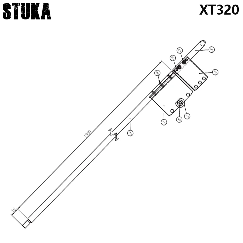 Haste de pressão Stuka para peças de alimentador de barra automática LNS XT320/326 S2 Fedek