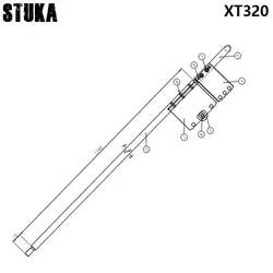 Stuka Push Rod For LNS XT320/326  S2 Fedek Automatic Bar Feeder Parts