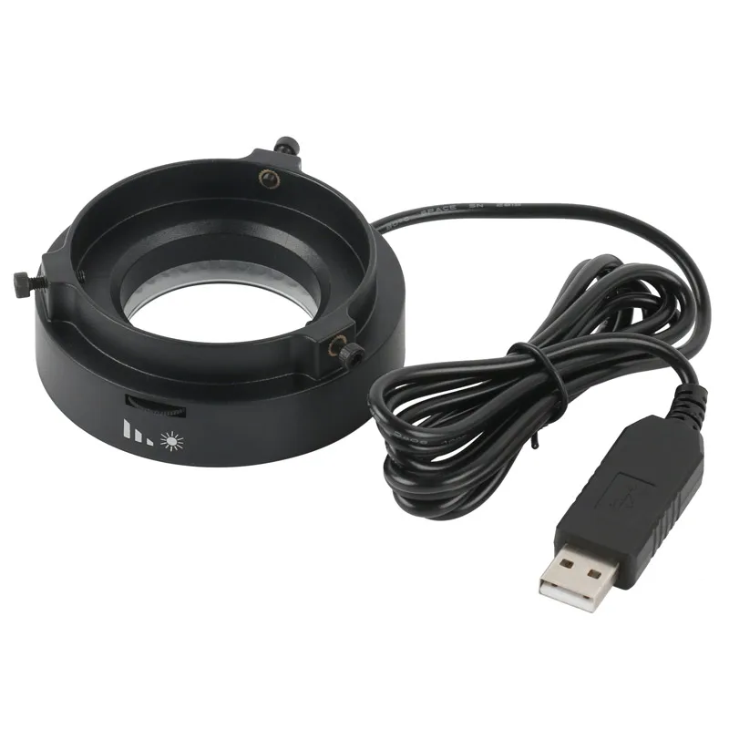 

USB 72, светодиодный кольцевой светильник, лампа-осветитель для микроскопа, лампа с регулируемым фокусом, 5 В, 1 А для промышленности, 180X200X, монокуляр, зум-объектив