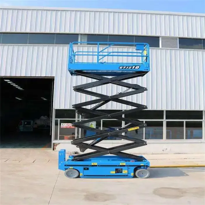 6-14m Mobile Scissor Lift Electro Hydraulic Working Platform High Altitude Work Maintenance Hydraulic Small Self Propelled Type