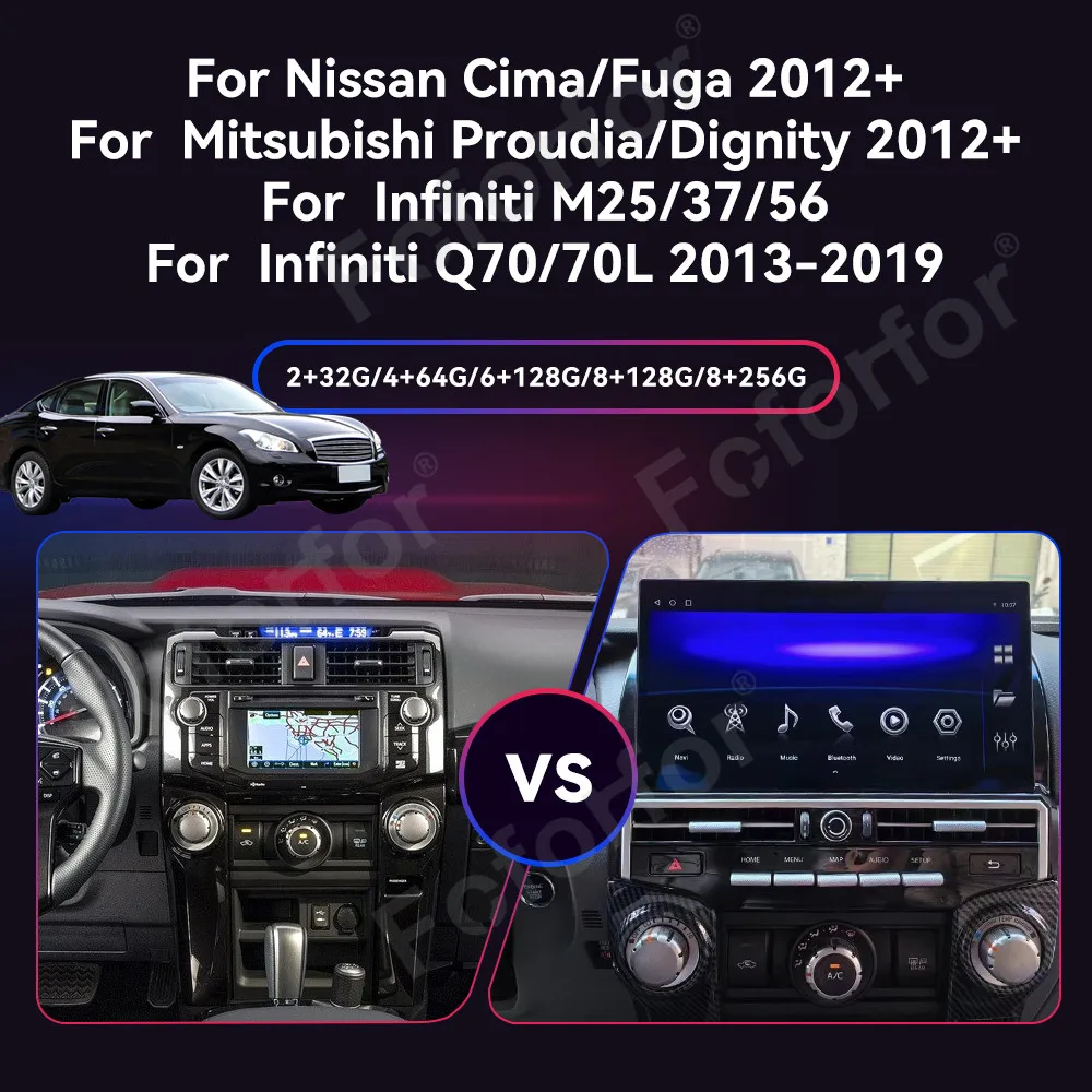 Android Radio For Nissan Cima/Fuga 2012+ For Mitsubishi Proudia/Dignity For Infiniti M25/M37/M56 For Infiniti Q70/70L 2013-2019