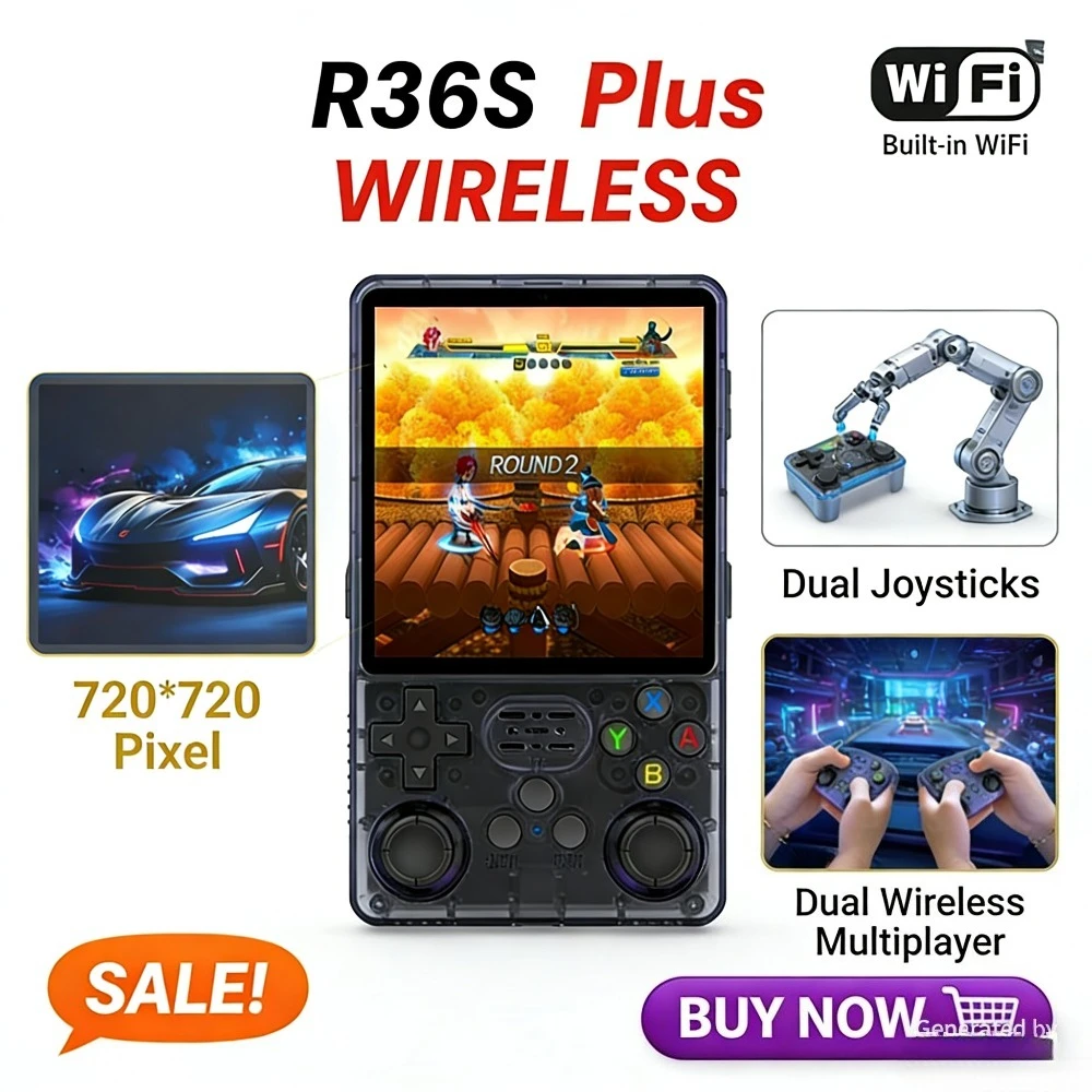 

Новая портативная игровая консоль R36S Plus с открытым исходным кодом в стиле ретро 4,0-дюймовый IPS-экран Wi-Fi Портативный карманный видеоплеер 64 ГБ 128 ГБ игры