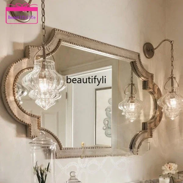 YL17  European art wall hanging American bathroom vanity mirror bathroom decoration makeup customization