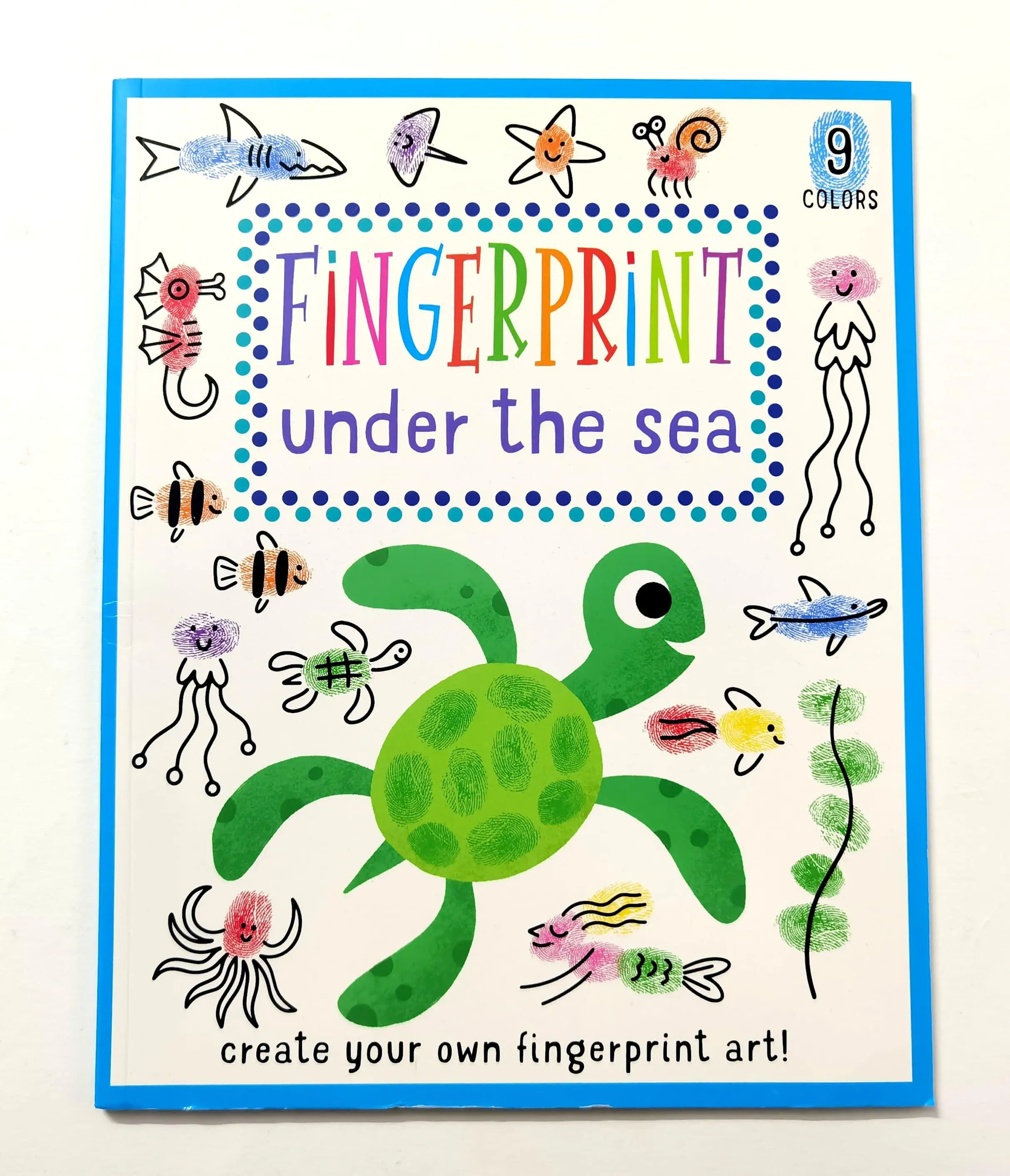 

Fingerprint under the sea Picture book.Children's English enlightenment cognition stimulates imagination