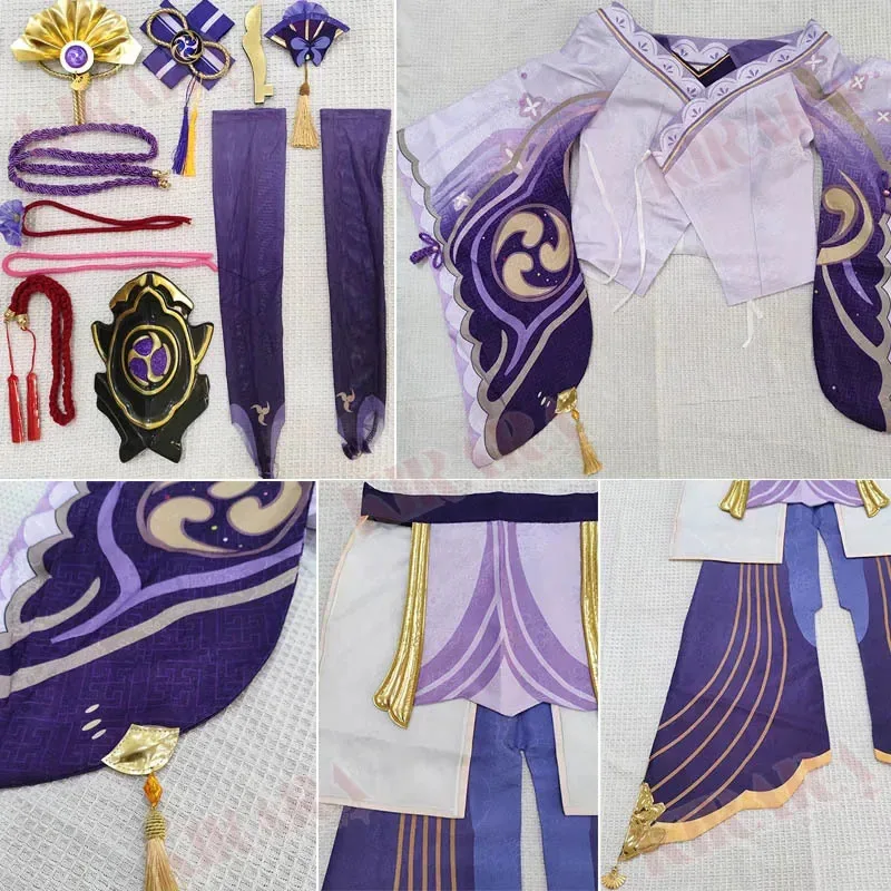 

CyHigh Quality Raiden Shogun Cosplay Costume Wig Hair Game Impact Raiden Cosplay Women Dress Role Play Outfits