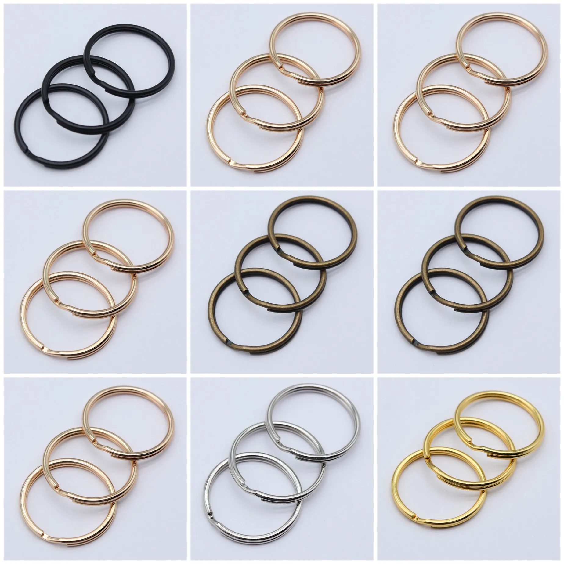 Classic Metal Split Key Ring 15 30mm 4 Sizes 6 Colors Accessories For DIY Handmade Jewelry Craft Making Bulk