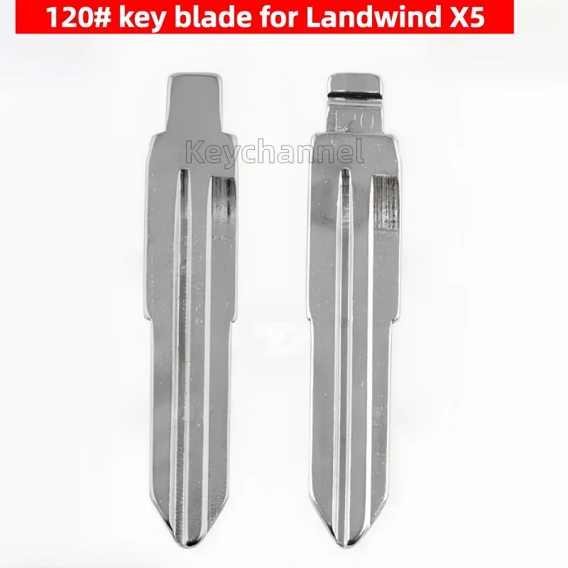 keychannel 10pcs 120# Metal Car Key Blank Original Flip Remote Blade Head Chinese Car Key Blade for Landwind X5 Locksmith Tool