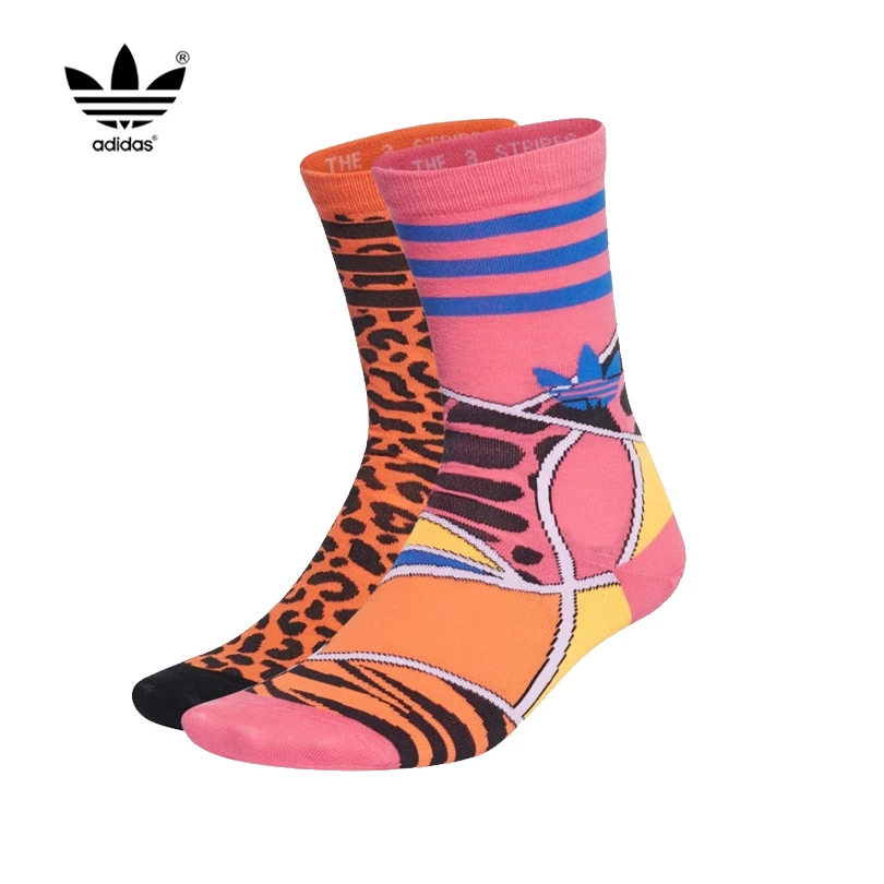 

adidas Originals Unisex Moisture-Wicking Breathable Crew Socks, Comfort Casual Athletic Socks for Fall (2 Pairs) HC9541