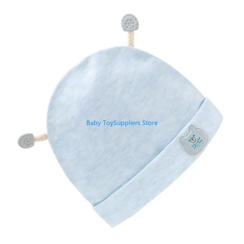 

R1WF Cotton Baby Hat Single Layer Bonnet Spring Summer Hospital Caps Soft Breathable Newborn Essential for 0-3 Months Infants