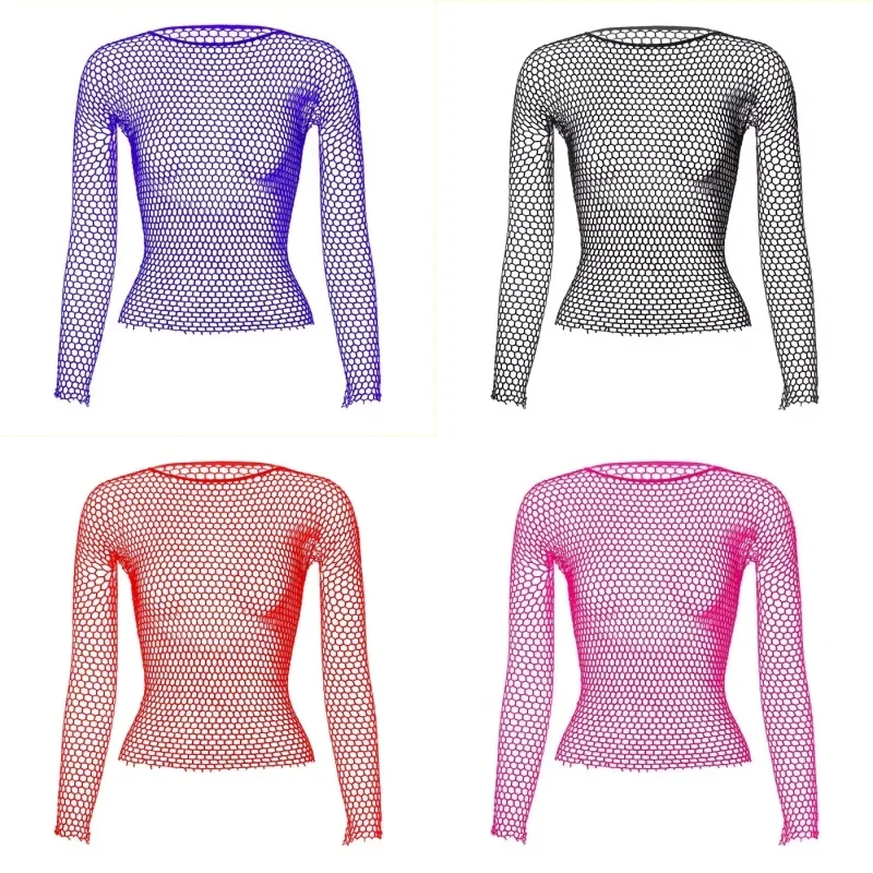 

Fashion Hollow Out Basic T Shirts Mens Sexy Hollow Out See Through Mesh T-shirt Men Spring Vintage Slim Fit Elastic Tees