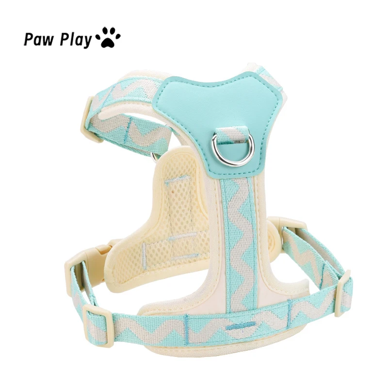 

Paw Play Harness for Small Dogs Adjustable Puppy Cat Harness Vest French Bulldog Chihuahua Anti-shock dog leash Prevent choking