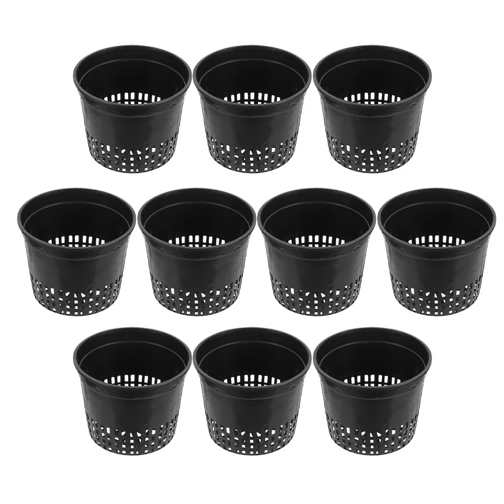 10Pcs Hydroponic Mesh Pots Balcony Planting Slotted Net Cups Efficient Drainage Aeration Healthy Growth Mesh Orchid Planter Pots