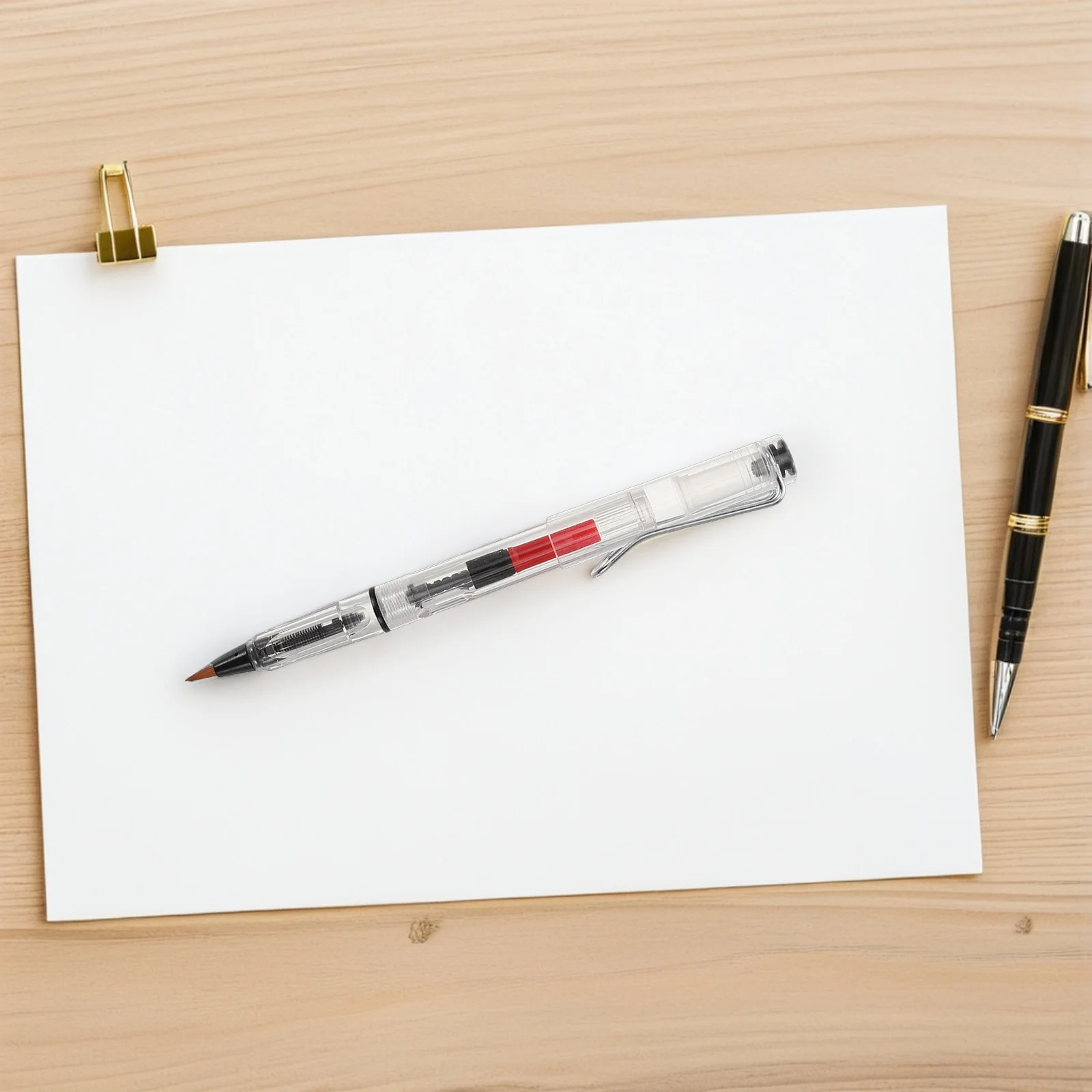 

10Pcs Refillable Fountain Brush Pens Soft Tip Calligraphy Pen for Chinese Traditional Writing Artistic Sketching Lettering