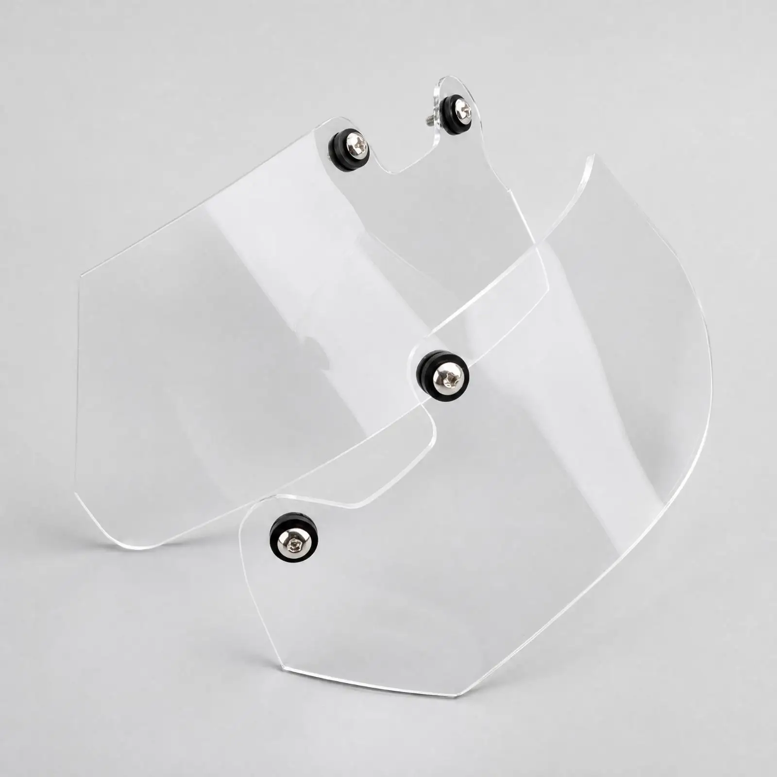 Contoured Motorcycle Side Wind Deflector Easy to Install Motorcycle Wind Deflector with Acrylic Panels Aerodynamic Glossy