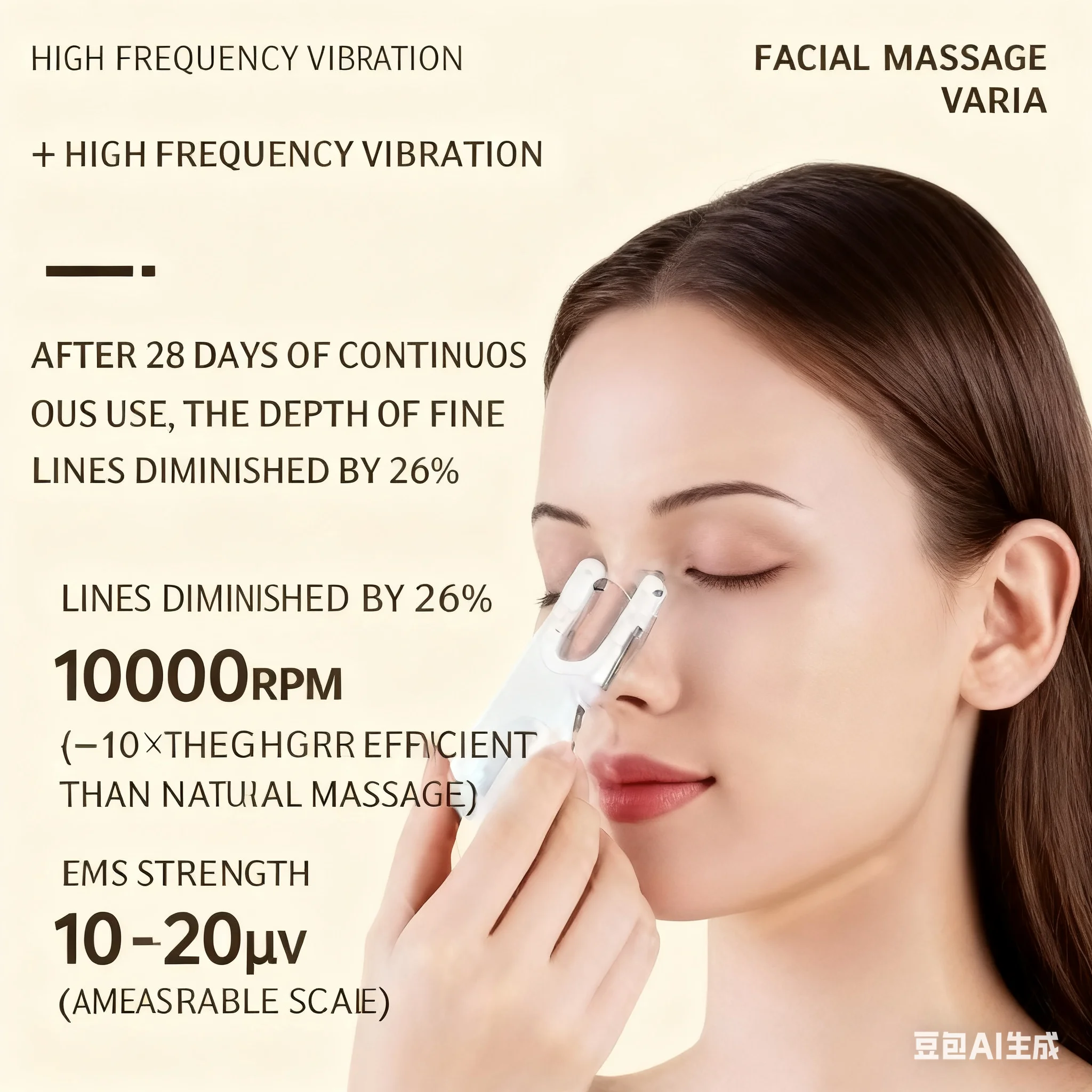 Dispositivo de beleza facial 7 em 1, rejuvenescimento da pele, massagem facial, remoção de rugas, anti-envelhecimento, levantamento duplex, dispositivo de aperto do pescoço