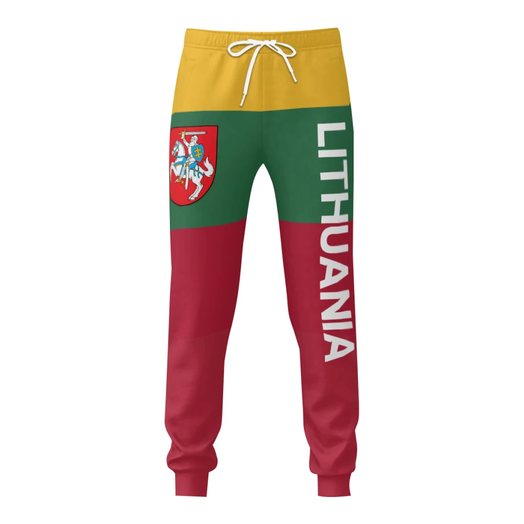 Lithuania Flag Mens Sweatpants with Pockets Joggers for Men Sports Casual Sweat Pants With Drawstring