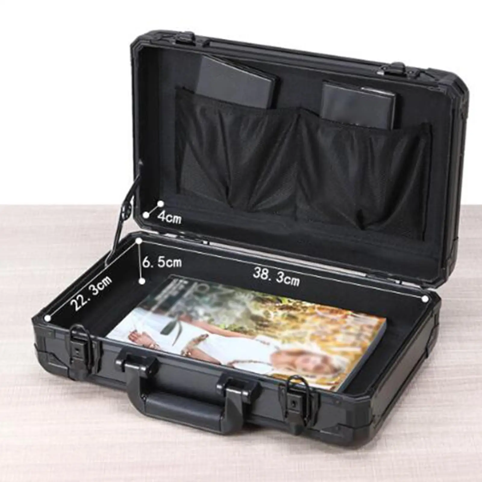 Protector Hard Case with Mesh Pocket Portable Tool Box for Equipment Outdoor Test Instruments Repair Tool Fishing Tackles