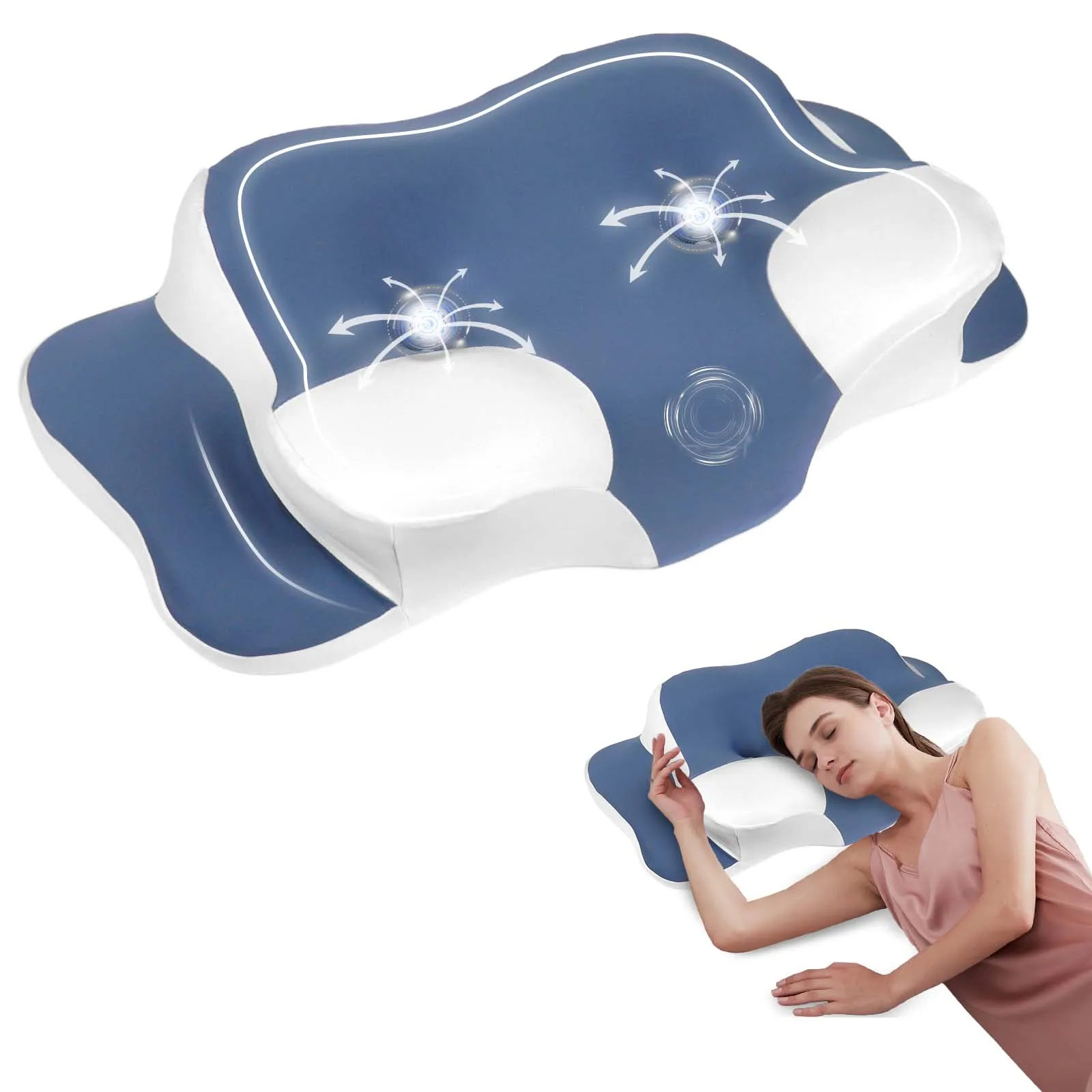 Oreiller confortable pour le cou, oreiller en mousse à mémoire de forme, oreiller de soutien pour le cou, soulageant la fatigue musculaire du cou et des épaules, plusieurs positions de sommeil