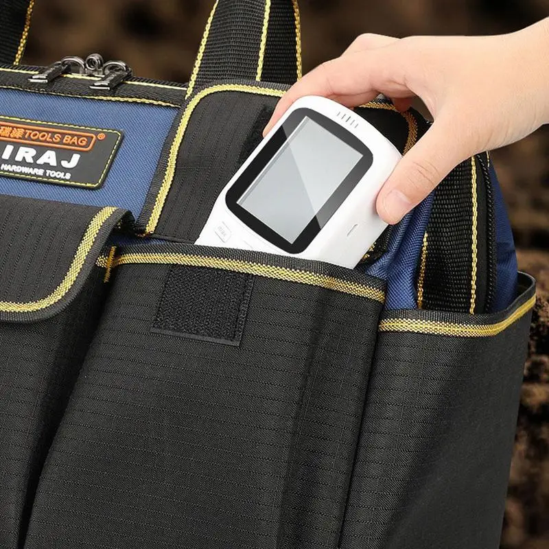 Tool Bag Organizer Water Resistant Tool Carrying Bag Multi-Pocket Storage Bag Maintenance Tool Storage Pouch For Electricians