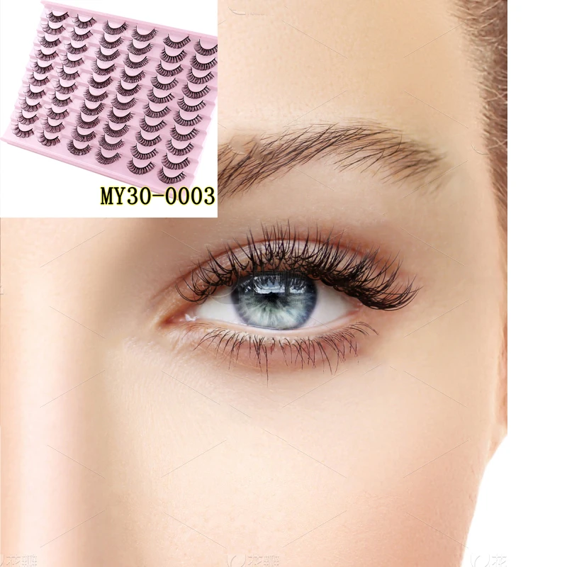 Faux Eyelashes Lifelike reuseable Handmade False lashes Multilayered Trendy Natural Soft Mink Eyelash Makeup Tools Bulk