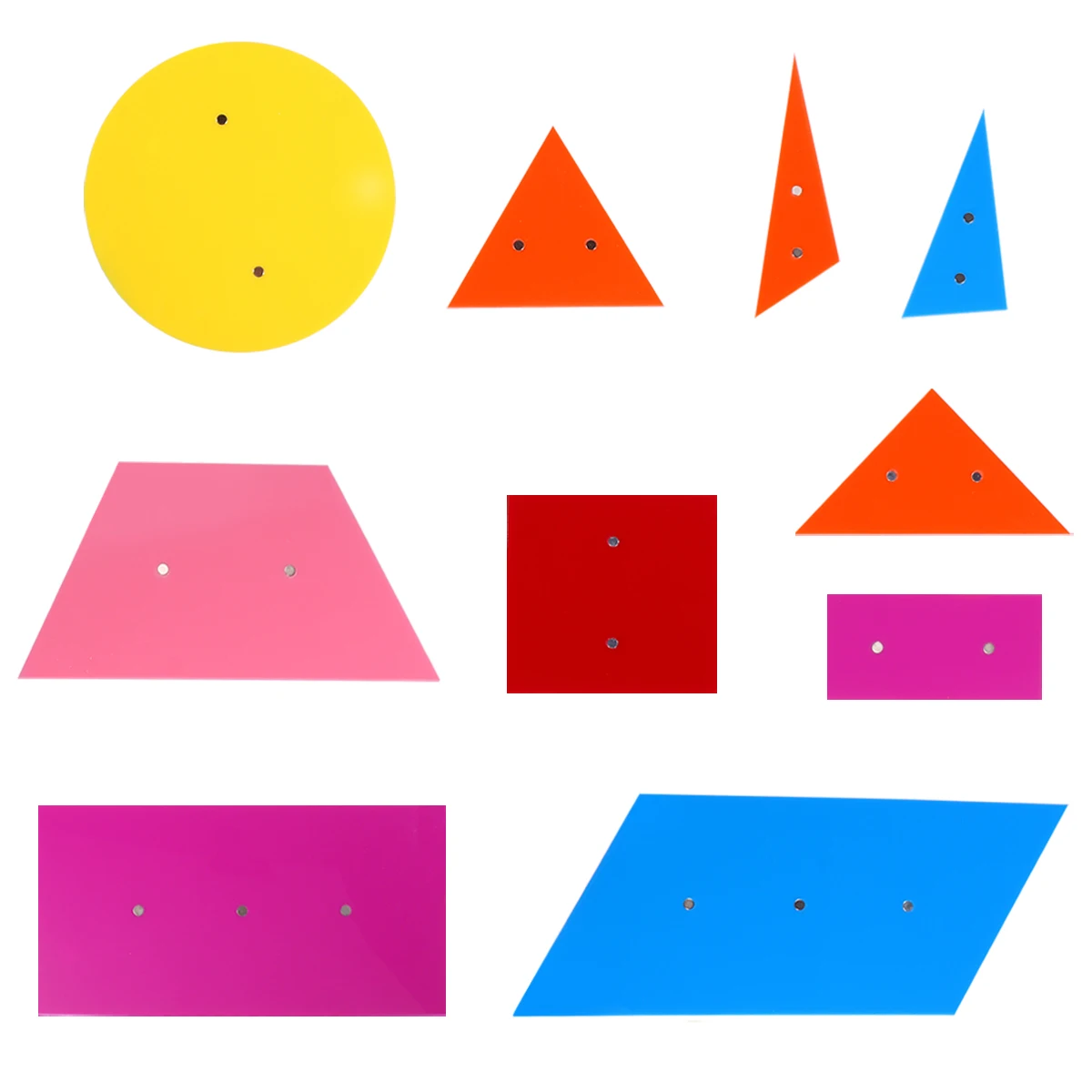 

11 Pcs Magnetic Geometry Sheets Teaching Plate Rectangle Demonstration Tool Colorful