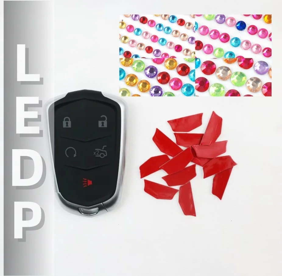 XCH Car key suitable decorative logo sticker car remote key accessory suitable for Cadillac series cars