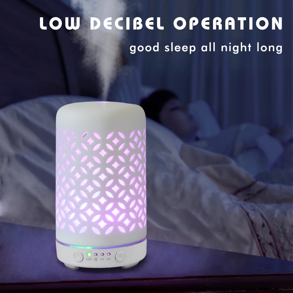 100ml 아로마 디퓨저 코인 초음파 가습기 타이머 기능 향기 디퓨저 룸 프래그런스 디퓨저 LED 조명 포함