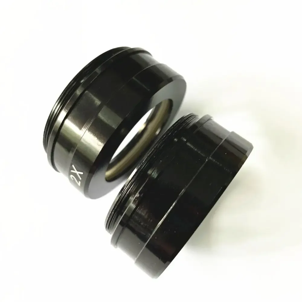 Lente objetiva auxiliar do microscopio da linha 0.3x 0.5x 2x da lente m42 do acessório do microscópio 10a da indústria monocular de vidro óptico