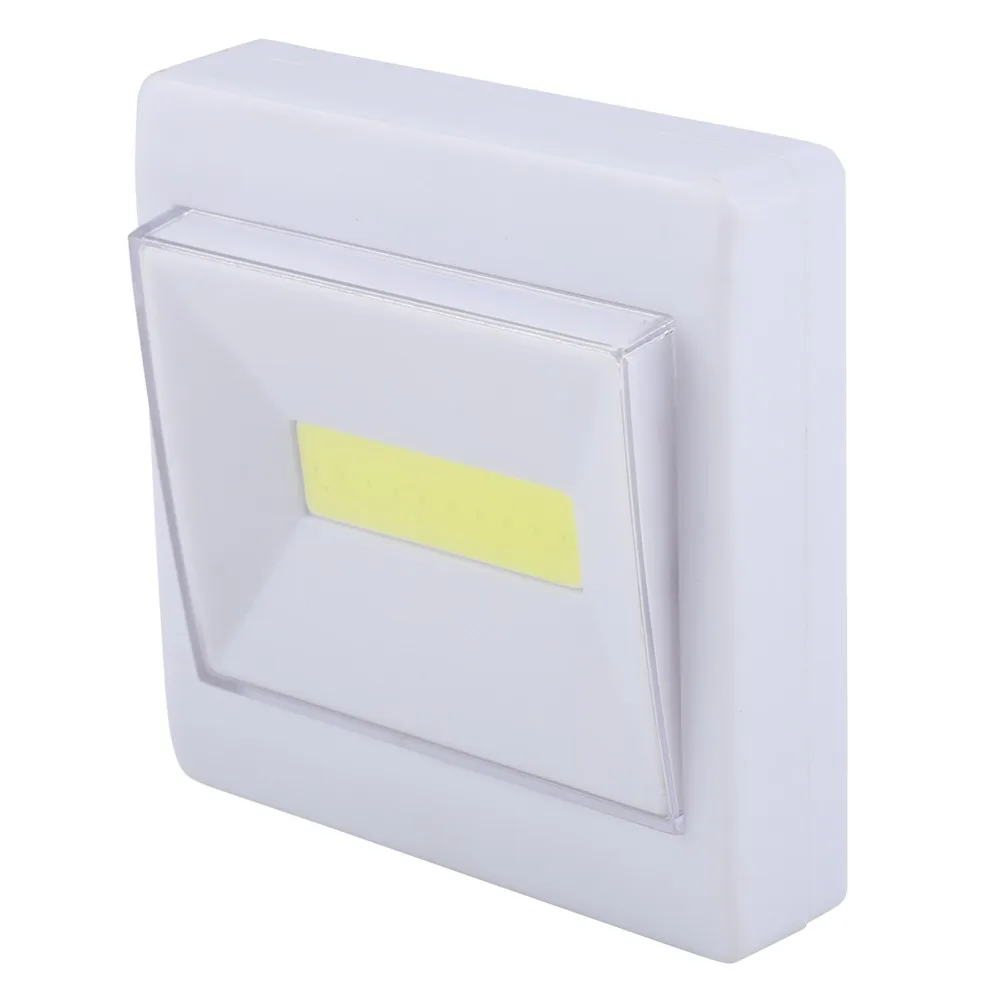 4 Pack Stick Anywhere Battery Operated LED Night Light COB White Light Stick On Lamp Press Type Switch ABS Closet Light Kitchen