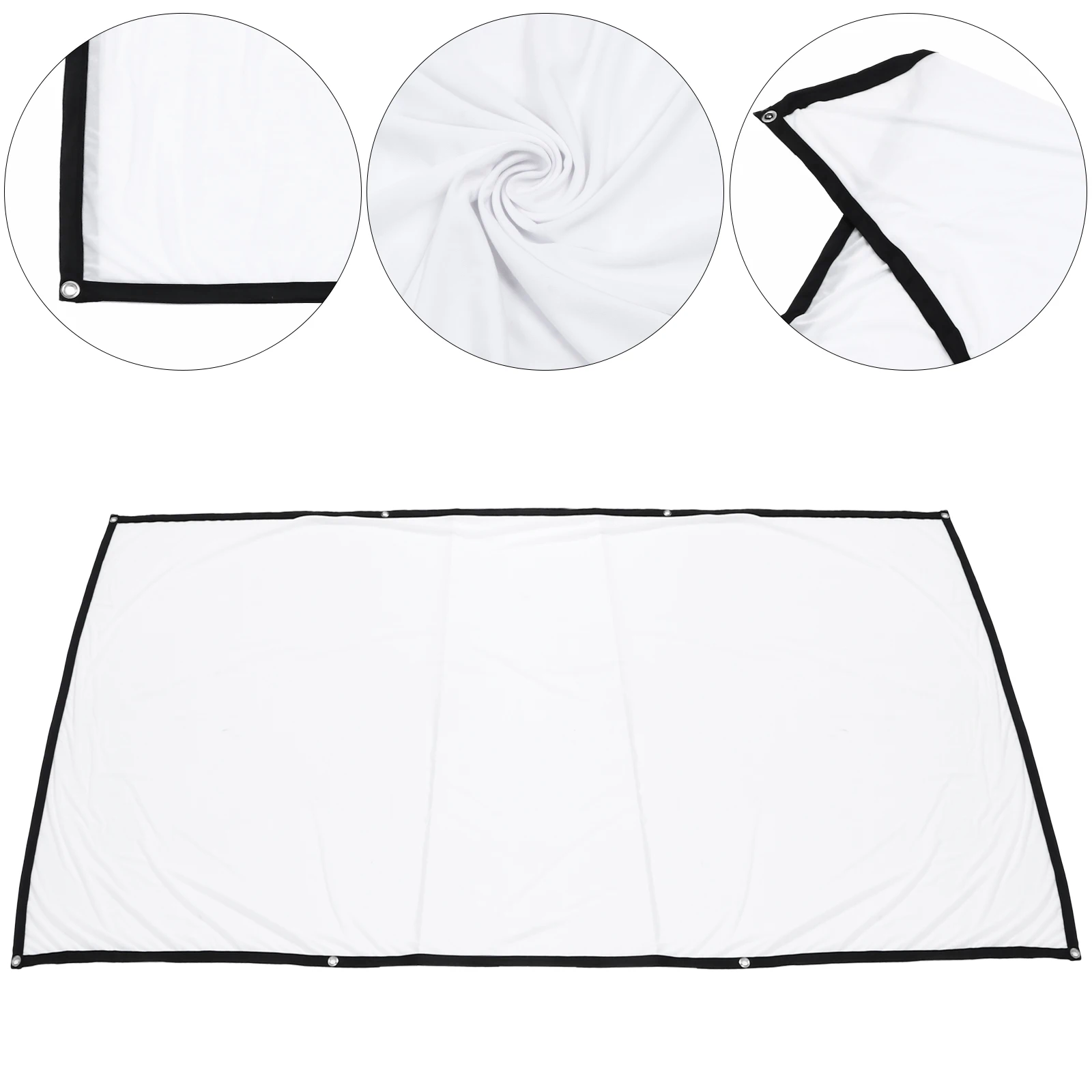 

Portable Projector Screen Cloth Indoor Outdoor Room Wall Projection Wide Application Easy Install Remove High