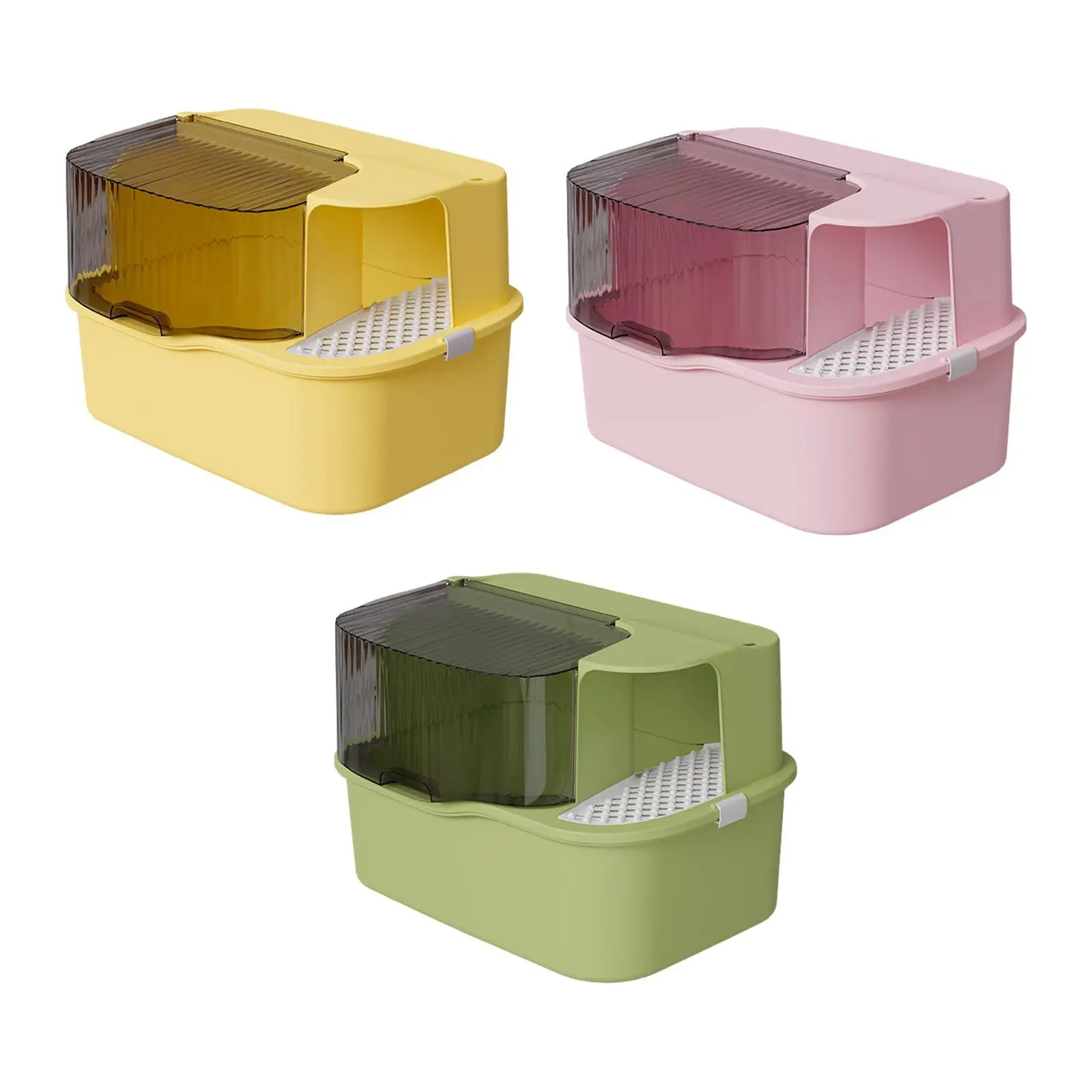 Cat Litter Box Cat Litter Container Easy to Clean Kitty Litter Pan Jumbo Litter Box Cat Toilet Sandbox for Small and Large Cats