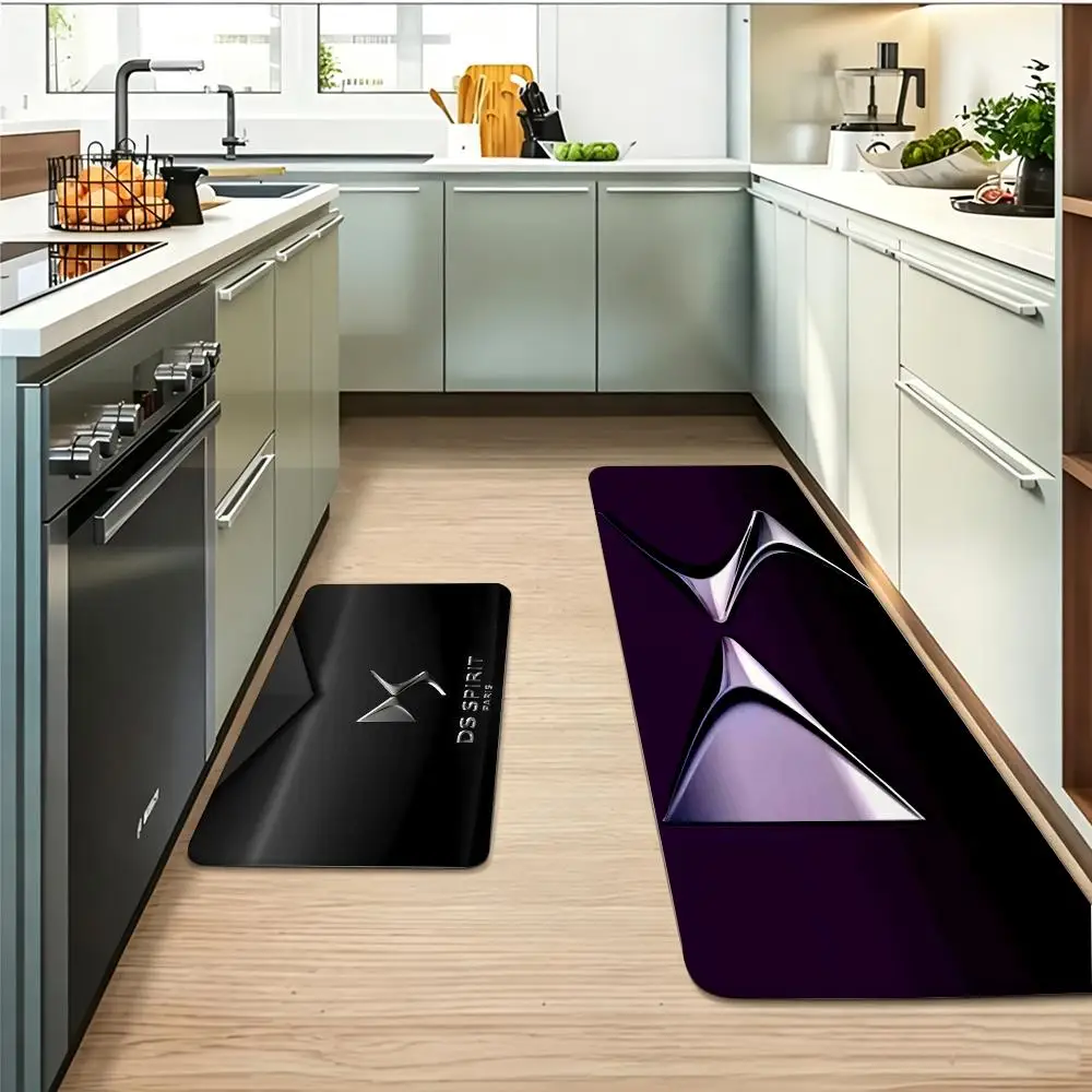 DS Automobiles Logo Floor Mat Flannel Rug, Suitable For The Living Room Or Bathroom; Non-slip And Absorbent.