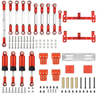 Metal Chassis Link Rod Pull Rod Mount Holder Shock Absorber Sets For WPL C14 C24  RC Car Upgrades Parts Accessories