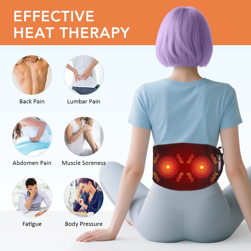

Electric Heating Waist Massager Belts Vibration Inflatable Heated Pads Back Protector Warmer Waist Back Warm Care Massage