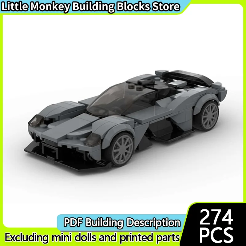 

Модель скоростного гоночного автомобиля MOC, строительные кирпичи, модификация Valkyrie, модульная технология, детские праздничные подарки, сборка игрушек, костюм