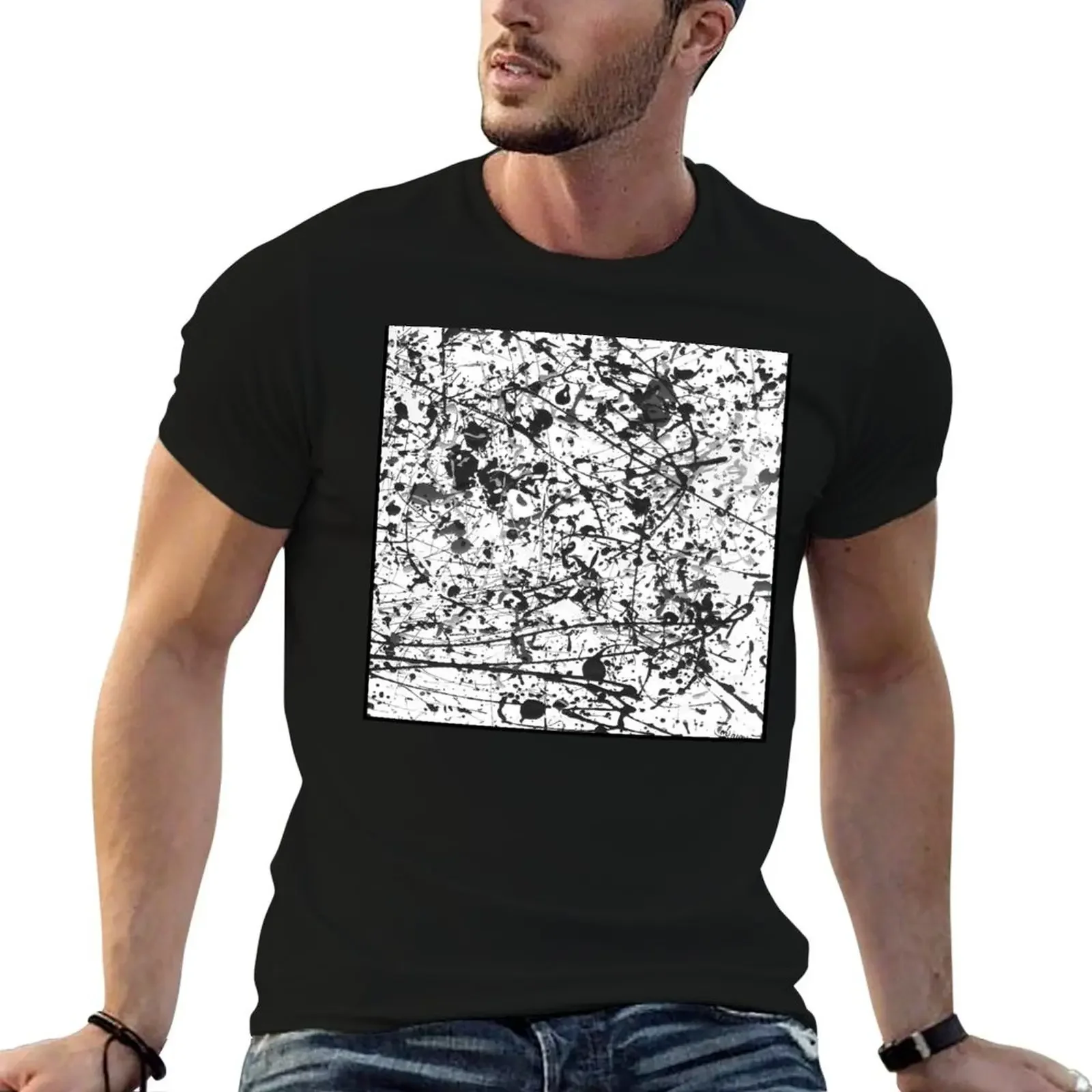 

Mijumi Pollock Black and White T-Shirt plus size tops vintage t shirts funny costumes mens t shirts casual stylish