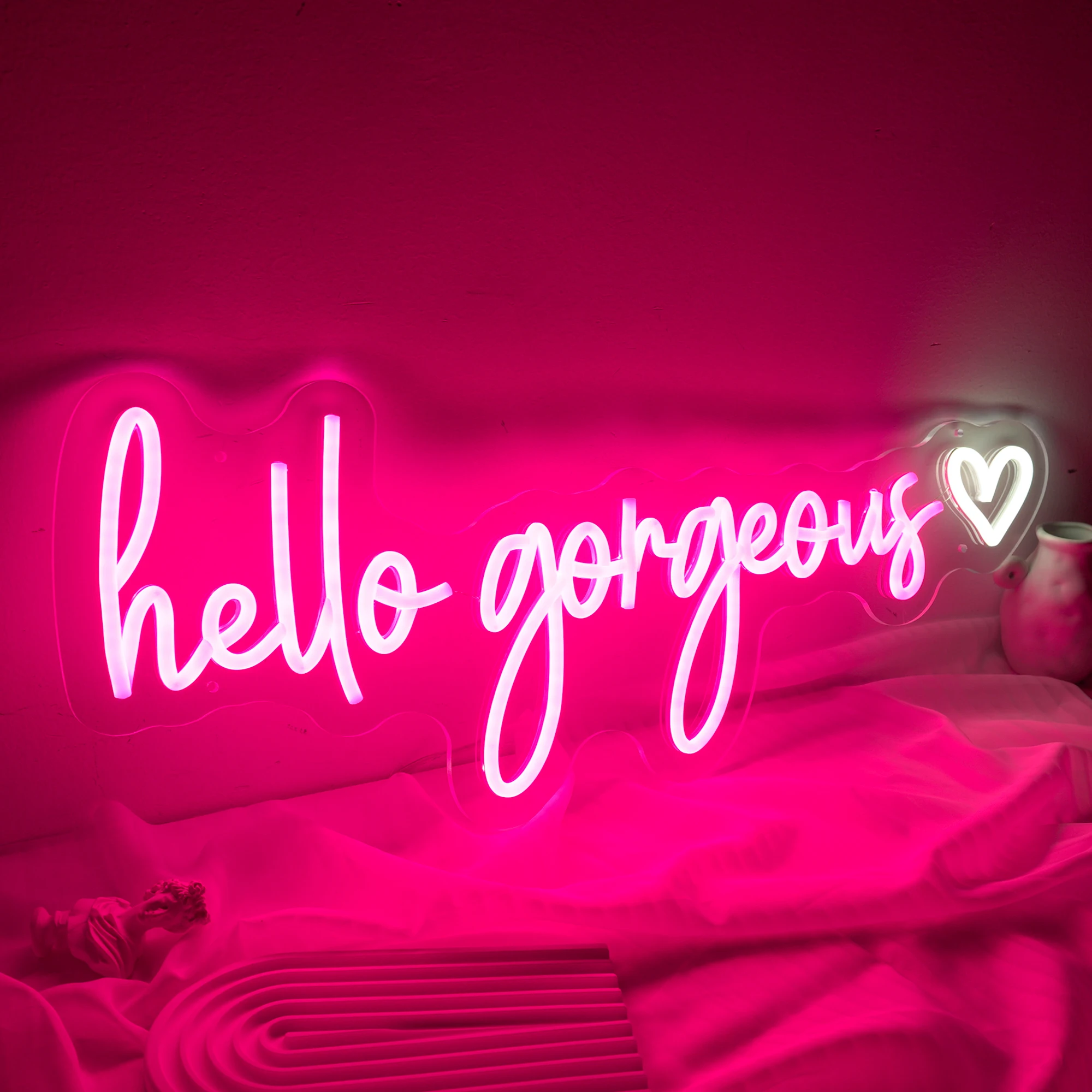 

Hello Gorgeous Neon Sign Led Neon Light Neon Sign Bedroom Neon Sign Wall Art Wedding Decoration Custom Led Sign Neon Sign Custom