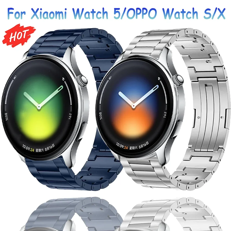 

Титановый ремешок 20 мм 22 мм для Xiaomi Watch 5/S4-3-2, быстросъемный прочный браслет для Oneplus Watch Lite-3/OPPO Watch S-X-4 Pro