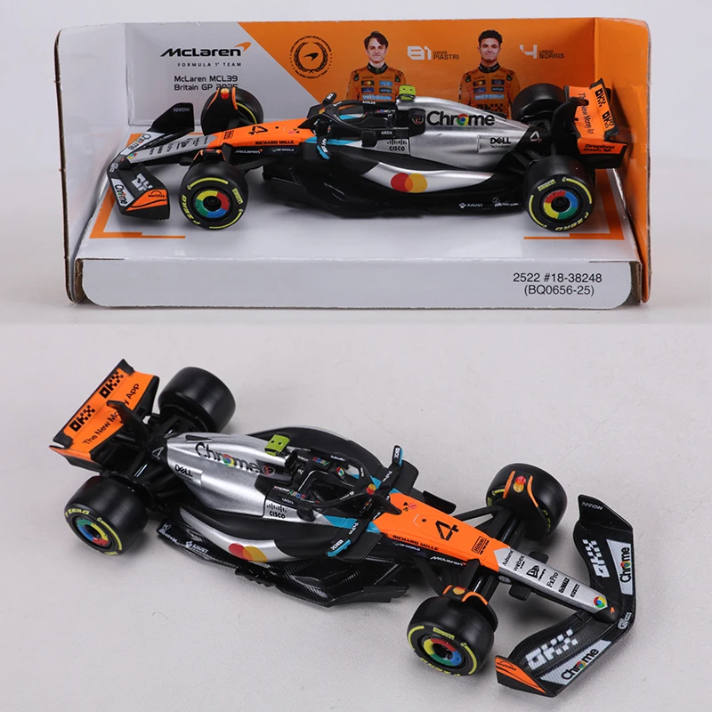 Burago 1:43 McLaren MCL39 Britain GP 2025 F1 Team Alloy Model Car