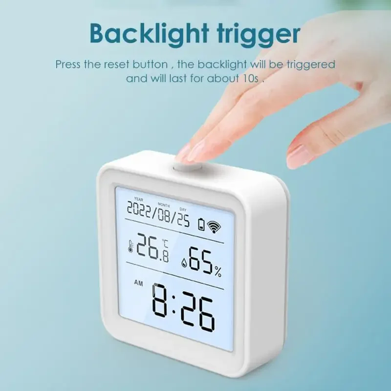 Tuya WIFI Temperature Humidity Sensor Indoor Hygrometer Thermometer Detector Smart Life Remote Control Support Alexa Google Home