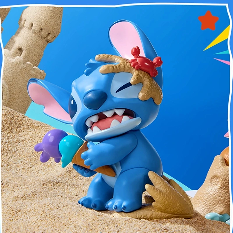 Nieuwe echte Disney Stitch Sandcastle Melee Blind Box Reuben Scrump Angel beweegbare anime figuur trendy speelgoed mysterie cadeau