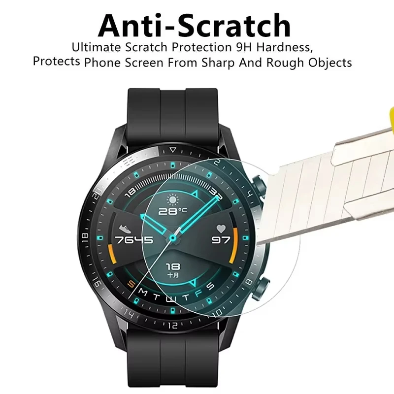 Tempered Glass For Huawei Watch GT/2/2E/2Pro Screen Protector Full Coverage Protective Film For Huawei GT 2 2e 2 Pro Accessories