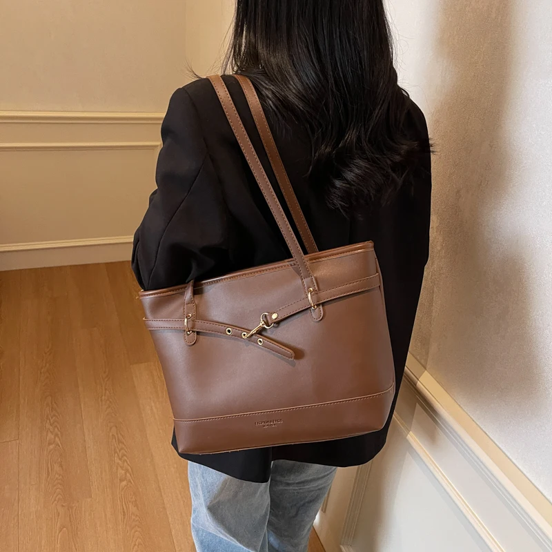 

Minimalist Women's Single Shoulder Bags PU Leather Handbag Ladies Crossbody Purse Tote Bags for Work School Shopping Travel Gift