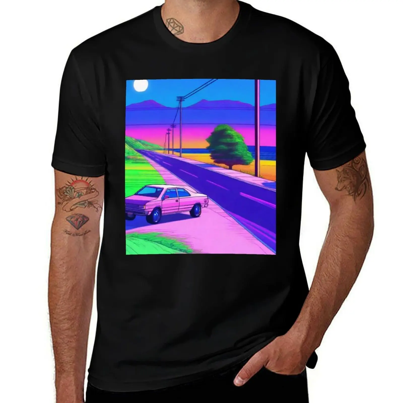 

Artwork by Hiroshi Nagai T-Shirt vintage graphic tee Short sleeve tee Louboutins mens t shirts casual stylish