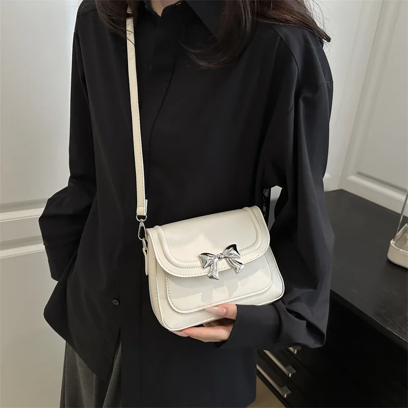 

​​2025 Summer Bowknot Shoulder Bag Trendy Square Crossbody Purse for Women Fashionable Small Handbag for Work Daily​