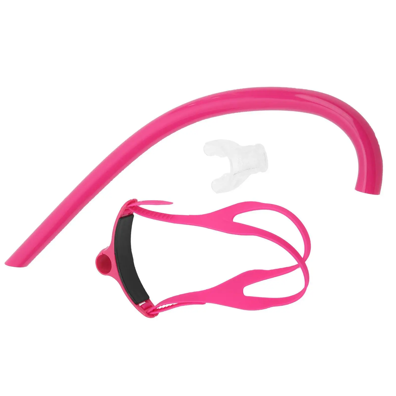 Tubo de snorkel de respiração frontal de silicone para treinamento de natação - equipamento de mergulho tipo seco para desempenho aprimorado